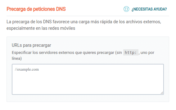 Precarga de peticiones DNS WP Rocket