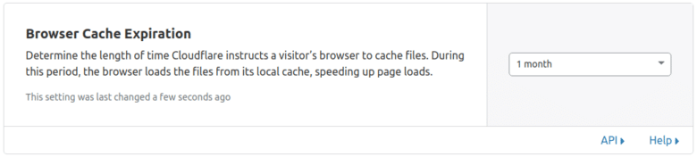 Browser Cache Expiration CloudFlare