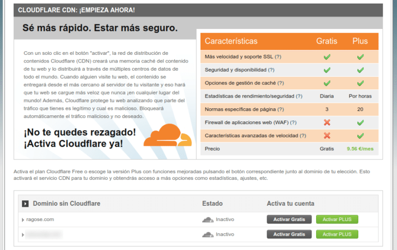 Configurar CloudFlare con Siteground